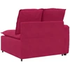 Modulinė sofa su porankiu, vyno raudonos spalvos, 100 cm