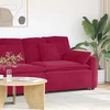 Modulinė sofa su porankiu, vyno raudonos spalvos, 100 cm