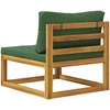 Modulinė vidurinė sofa su pagalvėlėmis Kietos akacijos mediena