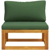 Modulinė vidurinė sofa su pagalvėlėmis Kietos akacijos mediena
