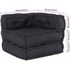 Modulinė sofa 2 vnt. Audinys Antracito 140 x 70 x 56 cm