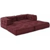 Modulinė sofa 2 pcs Raudonmedis 140 x 70 x 56 cm audinys
