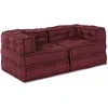Modulinė sofa 2 vnt. Audinys Raudonmedis 140 x 70 x 56 cm