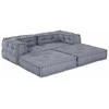 Modulinė sofa 2 pcs Pilka 140 x 70 x 56 cm Audinys