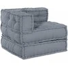 Modulinė sofa 2 pcs Pilka 140 x 70 x 56 cm Audinys