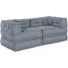 Modulinė sofa 2 pcs Pilka 140 x 70 x 56 cm Audinys