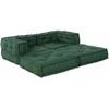 Modulinė sofa 2 pcs Žalia 140 x 70 x 56 cm Audinys