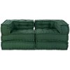 Modulinė sofa 2 pcs Žalia 140 x 70 x 56 cm audinys