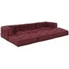 Modulinė sofa 3 pcs Raudonmedis audinys