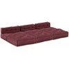 Modulinė sofa 4 pcs Raudonmedis audinys