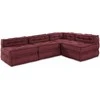Modulinė sofa 4 pcs Raudonmedis audinys