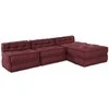 Modulinė sofa 4 pcs Raudonmedis audinys