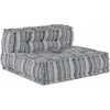 Modulinė sofa Pilkas spausdinimas 70 x 70 x 56 cm Audinys