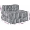 Modulinė sofa Audinys Pilkas spausdinimas 70 x 70 x 56 cm