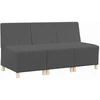 Modulinis sofa vienetas be rankų 3 vnt. Tamsiai pilka