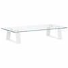 Laikiklis Monitoriaus stovas, baltas, 40x20x8cm, stiklas ir metalas