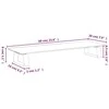 Laikiklis Monitoriaus stovas, baltas, 60x20x8cm, stiklas ir metalas