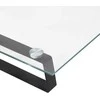 Laikiklis Monitoriaus stovas, juodas, 100x20x8cm, stiklas ir metalas