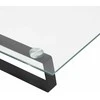 Laikiklis Monitoriaus stovas, juodas, 40x20x8cm, stiklas ir metalas