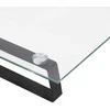 Laikiklis Monitoriaus stovas, juodas, 60x20x8cm, stiklas ir metalas