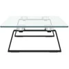 Laikiklis Monitoriaus stovas, juodas, 60x20x8cm, stiklas ir metalas