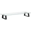Laikiklis Monitoriaus stovas, juodas, 60x20x8cm, stiklas ir metalas