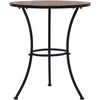 Mozaikinis bistro staliukas, oranžinis/pilkas, 60cm, keramika