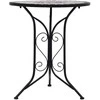 Mozaikinis bistro staliukas, pilkos spalvos, 61cm, keramika