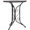 Mozaikinis bistro staliukas, pilkos spalvos, 61cm, keramika