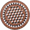 Mozaikinis bistro staliukas, rudos spalvos, 60cm, keramika