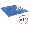 Mozaikos plytelė 11 pcs Mėlyna 50 x 50 cm Stiklas