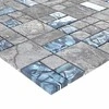 Mozaikos plytelė 11 pcs Pilka ir mėlyna 50 x 50 cm Stiklas