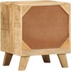 naktinė spintelė 2 vnt 40x32x46 cm medžio masyvo grubus mango
