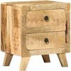naktinė spintelė 2 vnt 40x32x46 cm medžio masyvo grubus mango