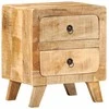 naktinė spintelė 2 vnt 40x32x46 cm medžio masyvo grubus mango
