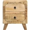 naktinė spintelė 2 vnt 40x32x46 cm medžio masyvo grubus mango