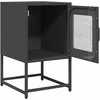 naktinė spintelė juoda 36x39x60,5 cm šaltai valcuotas plienas