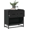 naktinė spintelė Juoda 60x31x60 cm Mediena ir metalas