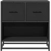naktinė spintelė Juoda 60x31x60 cm Mediena ir metalas