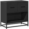 naktinė spintelė Juoda 60x31x60 cm Mediena ir metalas
