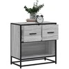 naktinė spintelė Pilka Sonoma 60x31x60 cm Mediena ir metalas