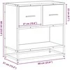naktinė spintelė Pilka Sonoma 60x31x60 cm Mediena ir metalas