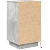 naktinė spintelė su LED lemputėmis Betoninė pilka 38x34x65 cm