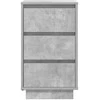 naktinė spintelė su LED lemputėmis Betoninė pilka 38x34x65 cm