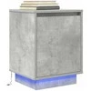 naktinė spintelė su LED lemputėmis Betoninė pilka 38x34x50 cm