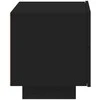 Naktinė spintelė su LED lemputėmis, juoda, 70x36x40,5cm