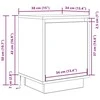 naktinė spintelė su LED lemputėmis rūkytas ąžuolas 38x34x50 cm