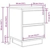 naktinė spintelė su LED lemputėmis Sonoma ąžuolas 38x34x50 cm