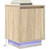 naktinė spintelė su LED lemputėmis Sonoma ąžuolas 38x34x50 cm
