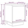 naktinė spintelė su LED lemputėmis Sonoma ąžuolas 38x34x50 cm